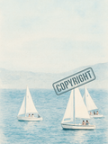 Hazy Sail Boat